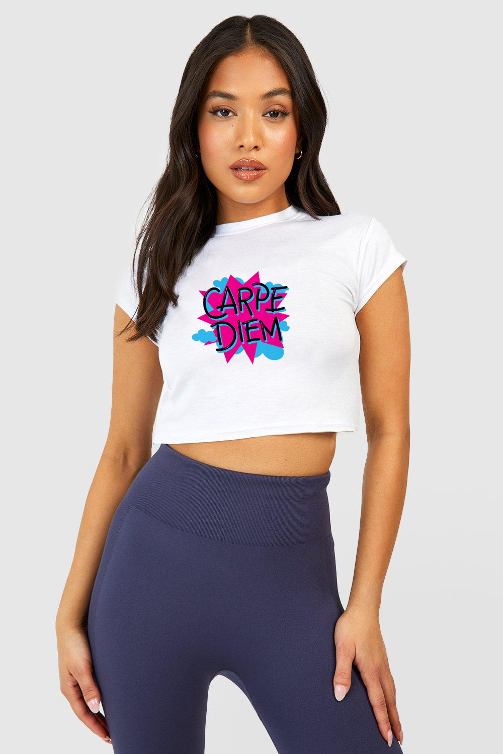 CARPE DIEM CROP TOP BLACK
