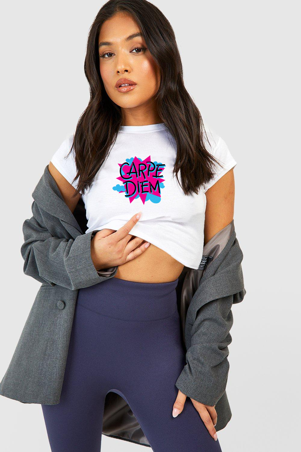 CARPE DIEM CROP TOP BLACK