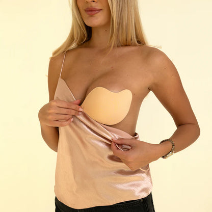 Mango Shaped  Backless and Strapless Stick on bra With Easy Front Closure  PACK OF 2