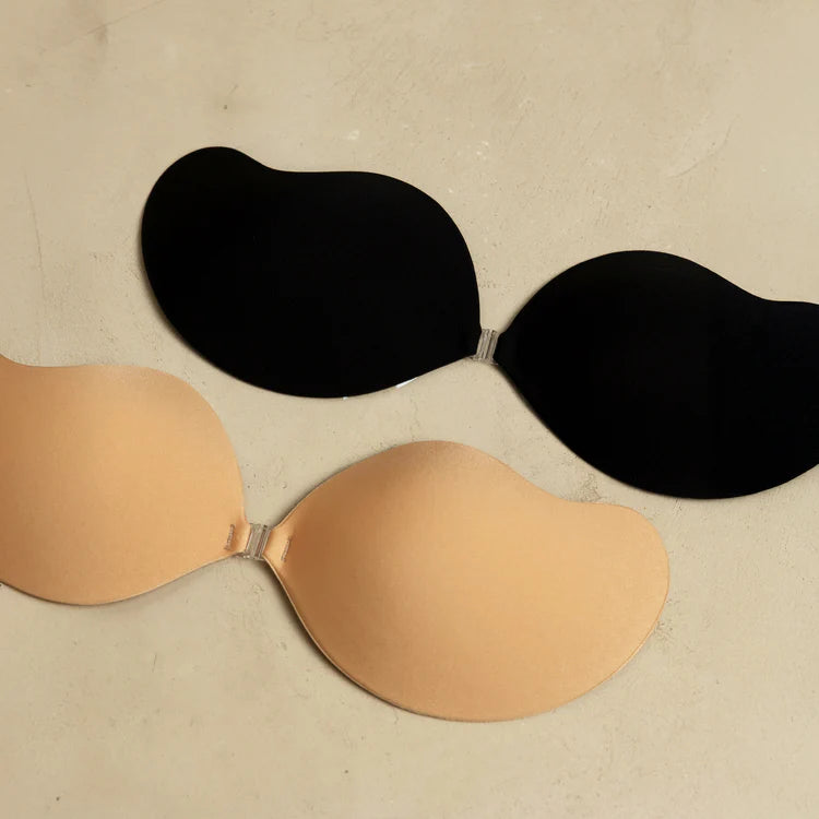 Mango Shaped  Backless and Strapless Stick on bra With Easy Front Closure  PACK OF 2