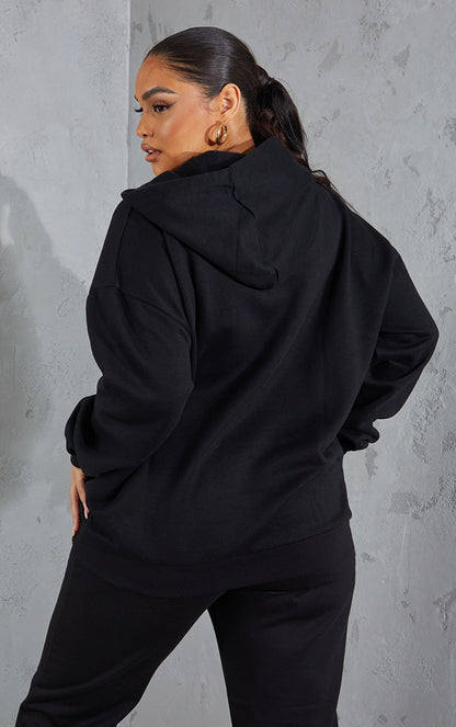 BASIC BLACK OVERSIZED HOODIE