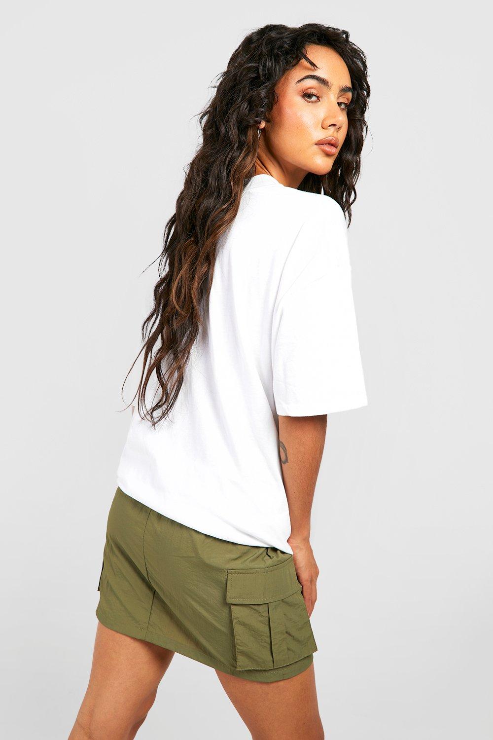 WHITE SOLIDS OVERSIZED TEE FOR WOMEN