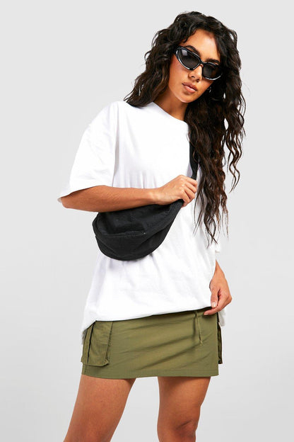 WHITE SOLIDS OVERSIZED TEE FOR WOMEN