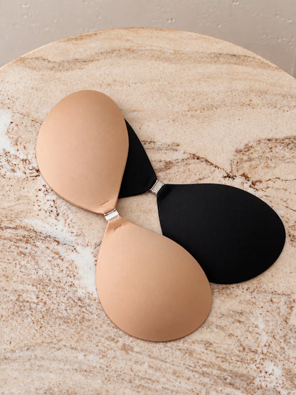 Strapless And Backless Stick On Bra With Easy Front Closure