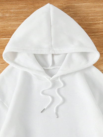 BASIC WHITE OVERSIZED HOODIE