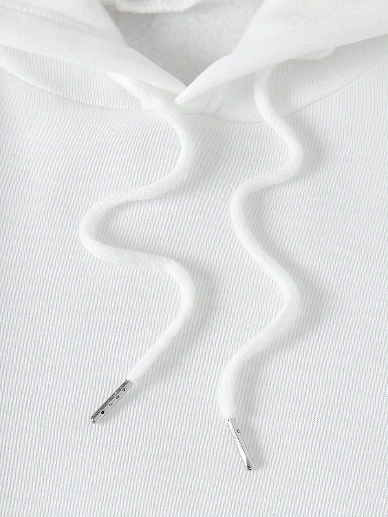BASIC WHITE OVERSIZED HOODIE
