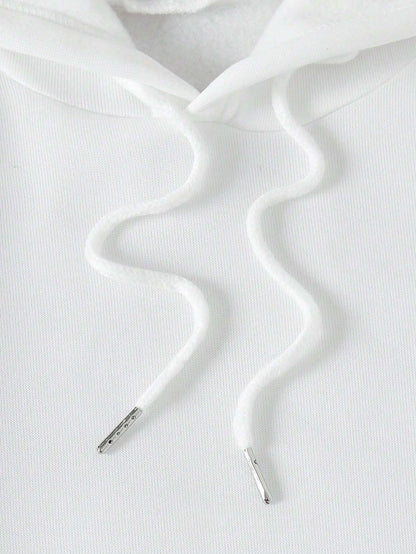 BASIC WHITE OVERSIZED HOODIE
