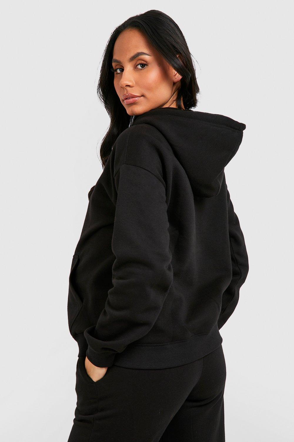 CLASSIC BLACK HOODIE FOR WOMEN (REGULAR FIT)