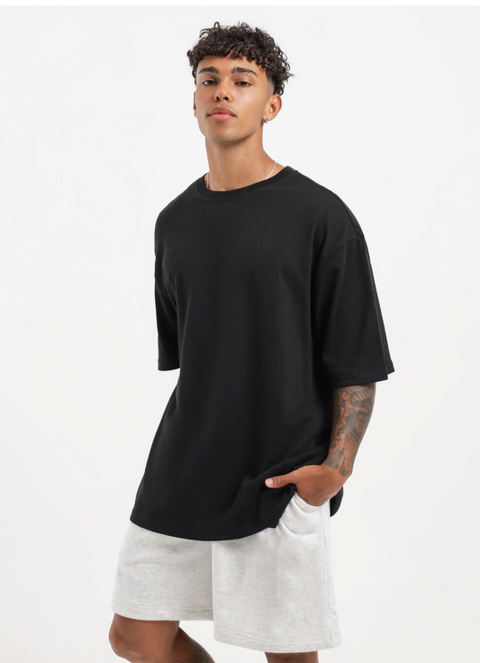 BLACK SOLIDS OVERSIZED TEE