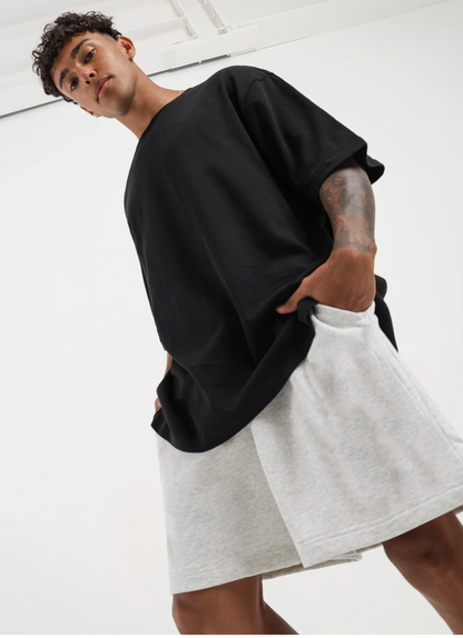 BLACK SOLIDS OVERSIZED TEE