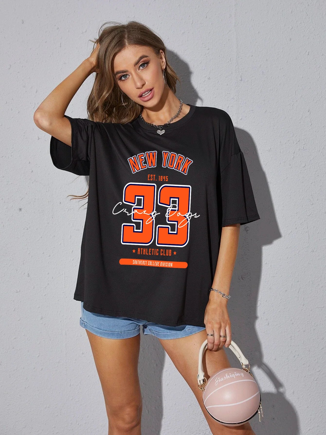 NEW YORK  TEE IN BLACK