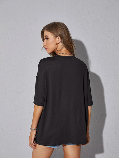 NEW YORK  TEE IN BLACK