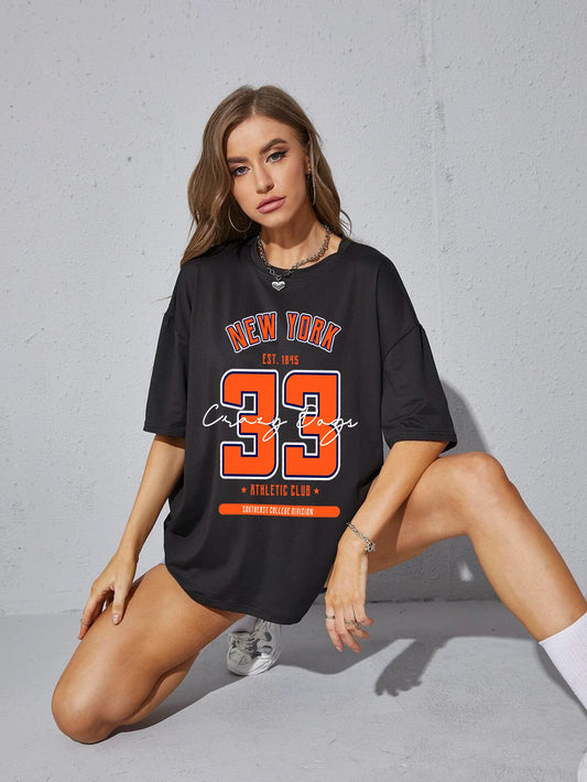 NEW YORK  TEE IN BLACK