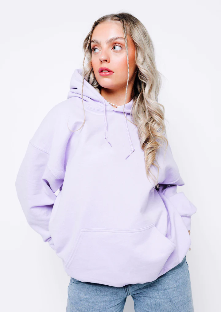 BASIC OVERSIZED LAVENDER HODDIES