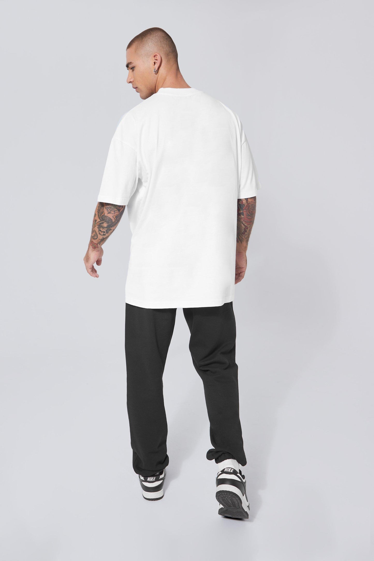 WHITE SOLIDS OVERSIZED TEE