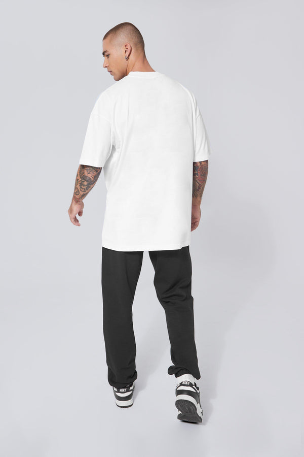 WHITE SOLIDS OVERSIZED TEE