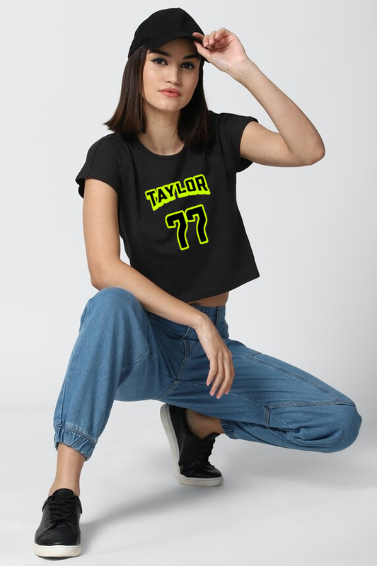 TAYLOR 77 CROP TEE
